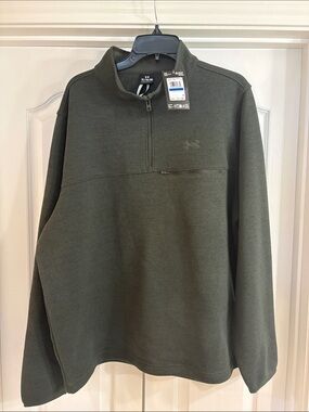 Under Armour Men's Dark Olive Quarter-Zip Pullover